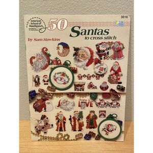 50 Santas to Cross Stitch American School of‎ Needlework Leaflet 3616 Old World